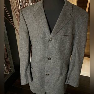 Vintage Gray Wool Versace Suit